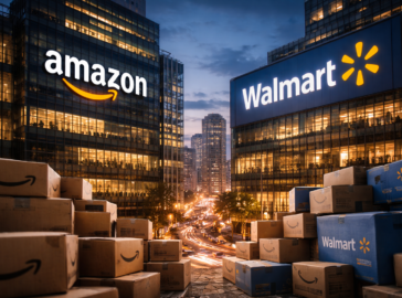 Amazon assume a liderança global em receita e supera o Walmart