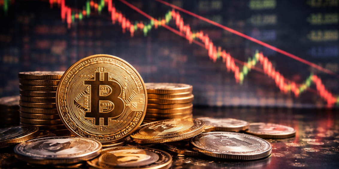 Criptomoedas enfrentam correção profunda sob pressão macroeconômica